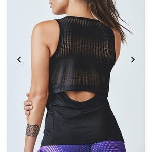 Fabletics | NWOT Black Mesh Jackie Tank